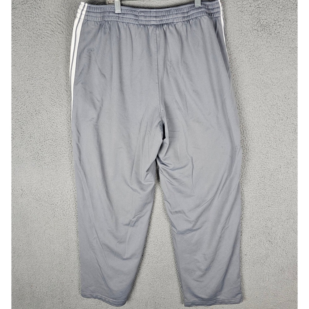 Nike Pants Mens Large Gray Basketball Track Mesh Side Stripe Warm Up Baggy Y2K - Picture 2 of 12